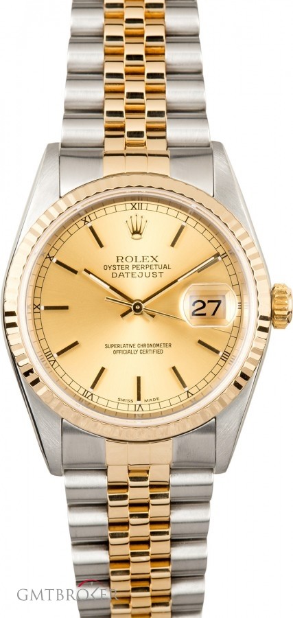 Rolex Datejust 16233 Champagne Index Dial 16233 539211