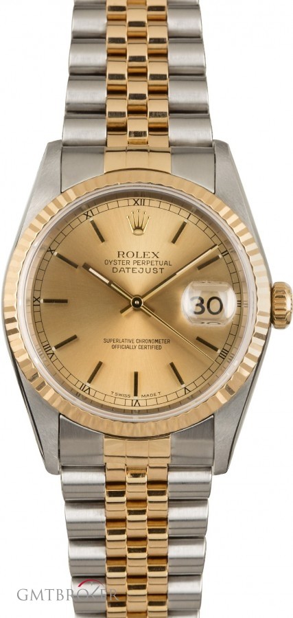 Rolex PreOwned  Datejust 16233 Champagne Index Dial Dial 854075