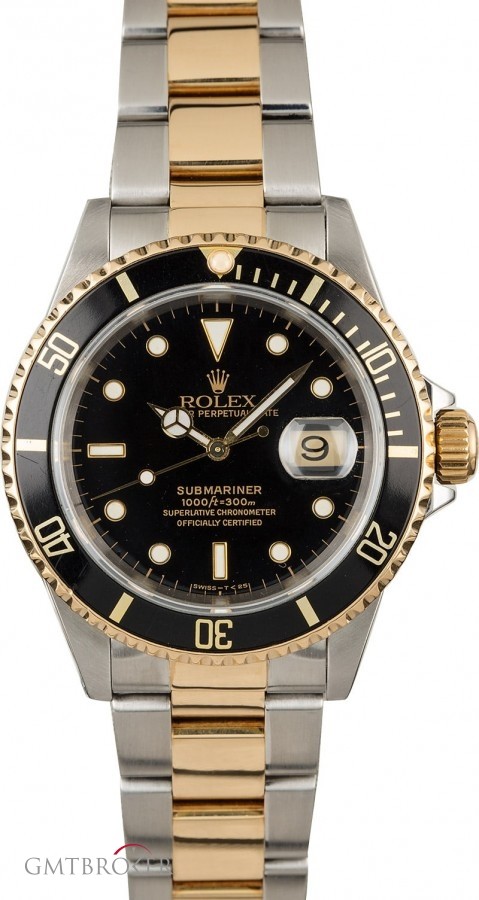 Rolex Used  Submariner 16613 Two Tone Mens Watch 16613 843388