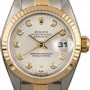 Rolex Used  Datejust 69173 Silver Diamond Dial