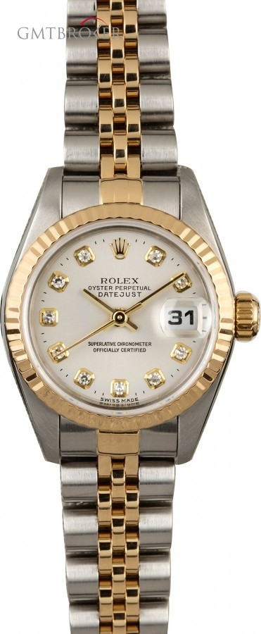 Rolex Used  Datejust 69173 Silver Diamond Dial Dial 834775