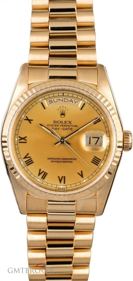 Rolex President 18238 Champagne Roman Dial 18238 823988