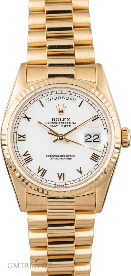 Rolex PreOwned  President 18238 White Roman Dial 18238 843418