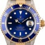Rolex Pre-Owned  Submariner 16613 Two Tone with Blue Dia