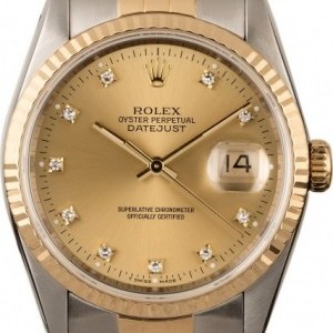 Rolex DateJust Diamond Dial 16233 Pre-Owned Pre-Owned 835177