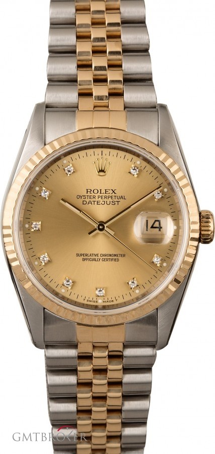 Rolex DateJust Diamond Dial 16233 Pre-Owned Pre-Owned 835177