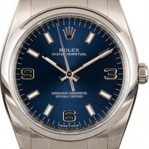 Rolex PreOwned  Oyster Perpetual 114200 Blue Dial 114200 842094