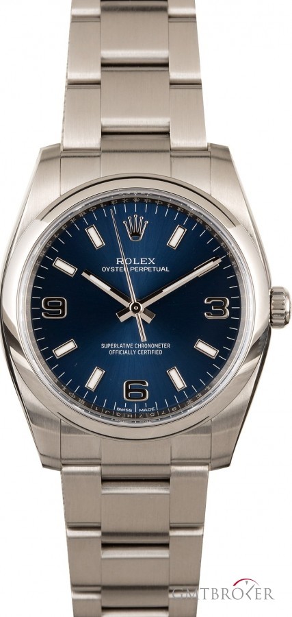 Rolex PreOwned  Oyster Perpetual 114200 Blue Dial 114200 842094