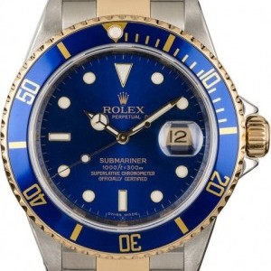 Rolex PreOwned  Submariner 16613 Blue Bezel Insert 16613 839101