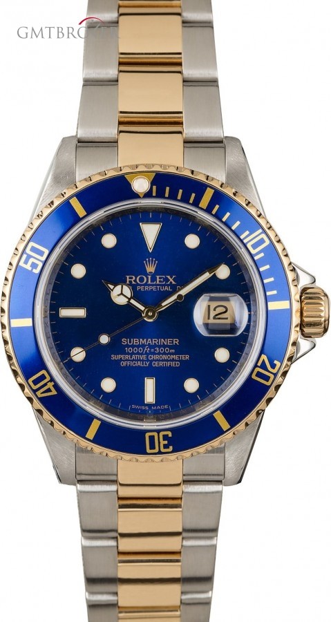 Rolex PreOwned  Submariner 16613 Blue Bezel Insert 16613 839101