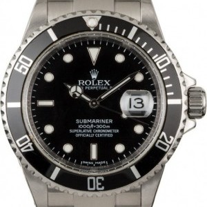 Rolex Mens  Submariner 16610 Serial Engraved Rehaut Rehaut 840780