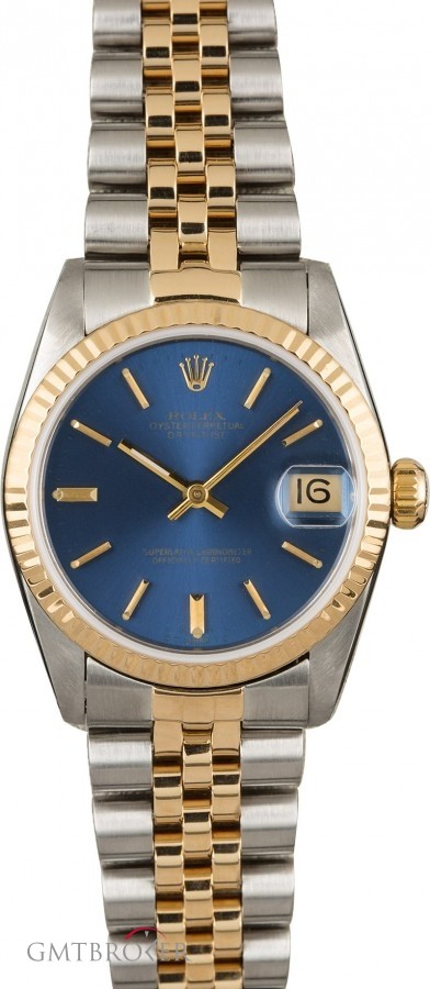 Rolex Used  Datejust 68273 Blue Index Dial Dial 840822