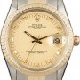 Rolex Date 15053 Champagne Pie Pan Dial
