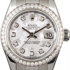Rolex Lady Datejust 179384 Grey Crystal Diamond Dial 179384 824528