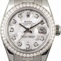 Rolex Lady Datejust 179384 Grey Crystal Diamond Dial