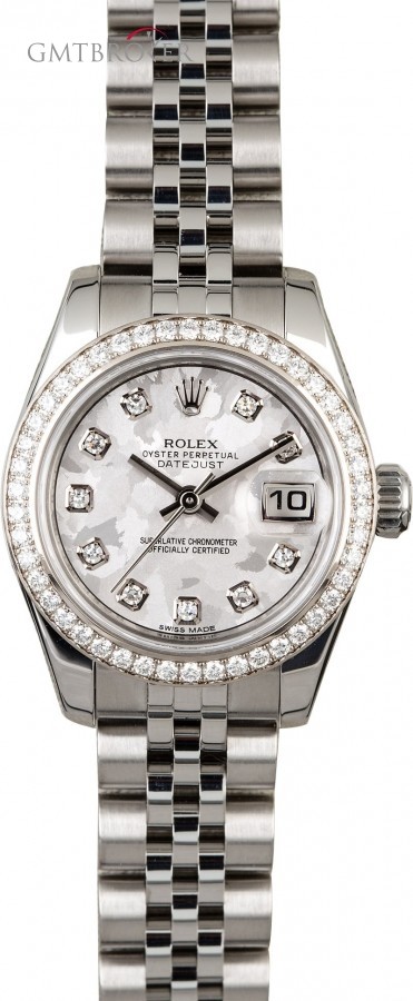 Rolex Lady Datejust 179384 Grey Crystal Diamond Dial 179384 824528