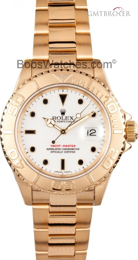 Rolex Yachtmaster 18k Gold 16628 Full Size Pre-Owned Pre-Owned 186241