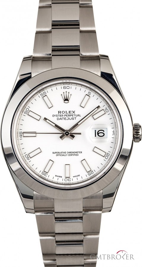 Rolex PreOwned  Datejust II Ref 116300 White Dial Dial 838537