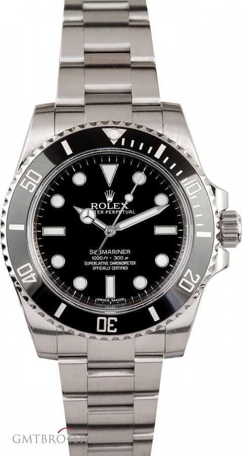 Rolex Mens  Submariner 114060 No Date Ceramic Model 114060 833851