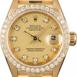 Rolex PreOwned  Lady President 69138 Diamond Bezel  Dial Dial 844045