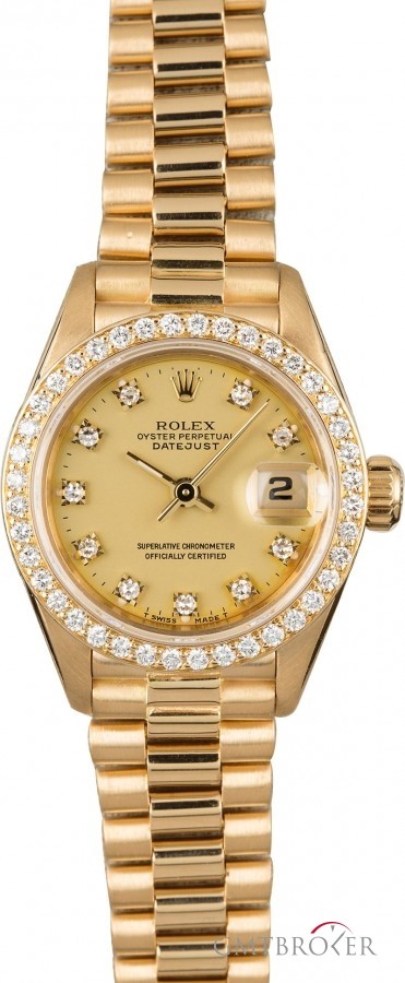 Rolex PreOwned  Lady President 69138 Diamond Bezel  Dial Dial 844045