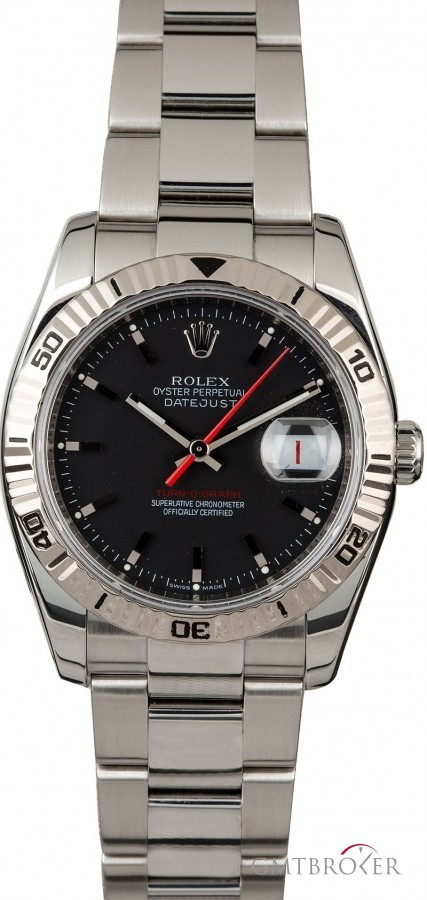 Rolex PreOwned  Datejust Turn-O-Graph 116264 Black Dial 116264 832085