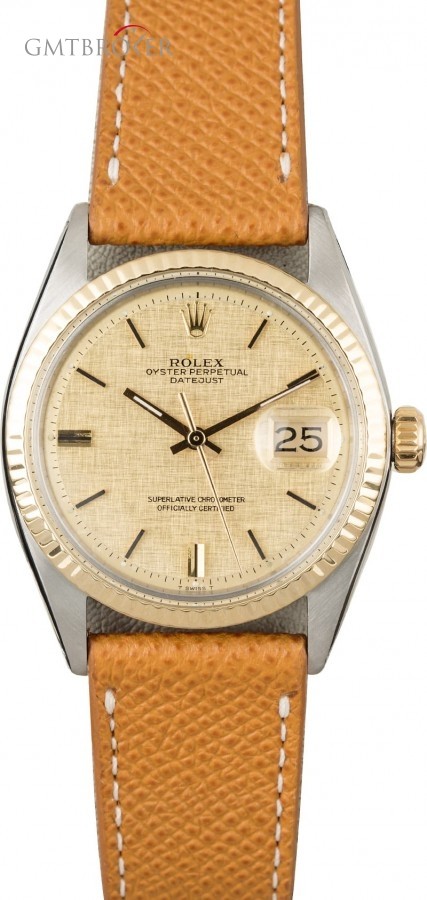 Rolex Vintage  Datejust 1601 Champagne Linen Dial 1601 849509