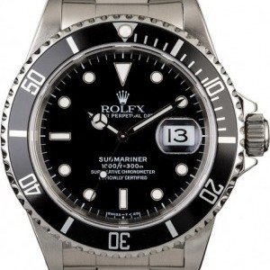Rolex Pre-Owned Mens  Black Submariner 16610 16610 823610