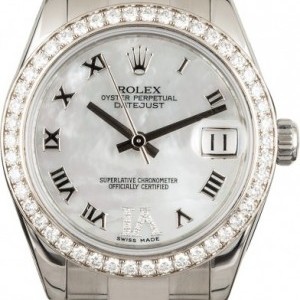 Rolex Used  Mid-size Datejust 178384 Diamond Bezel 178384 851375