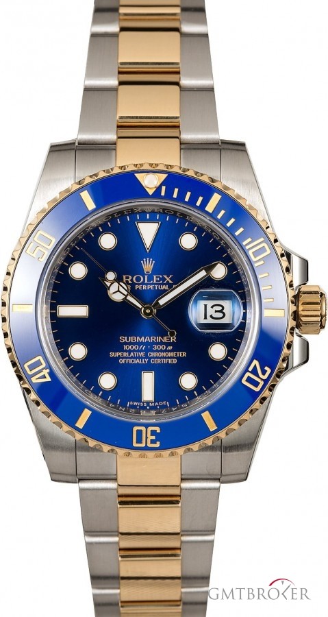 Rolex PreOwned  Submariner 116613 Sunburst Blue Dial Dial 825680