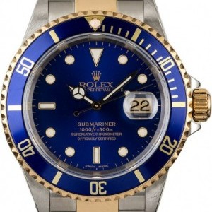 Rolex PreOwned  Submariner 16613 Blue Luminous Dial 16613 834892
