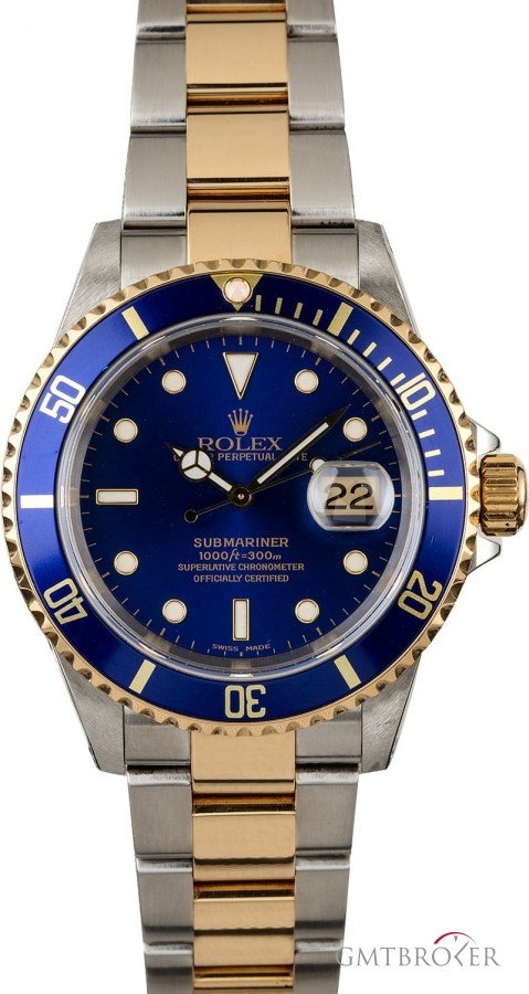Rolex PreOwned  Submariner 16613 Blue Luminous Dial 16613 834892