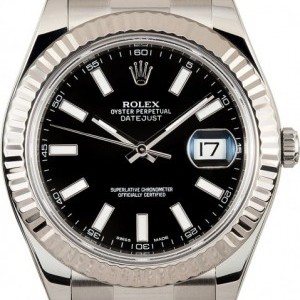 Rolex Datejust II Ref 116334 Steel Oyster with Black DIa 116334 833333