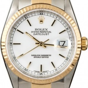 Rolex Mens  Datejust 16233 White Index Dial 16233 840106