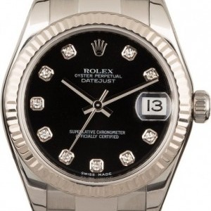 Rolex Mid-Size Datejust 178274 Black Diamond Dial Dial 837622