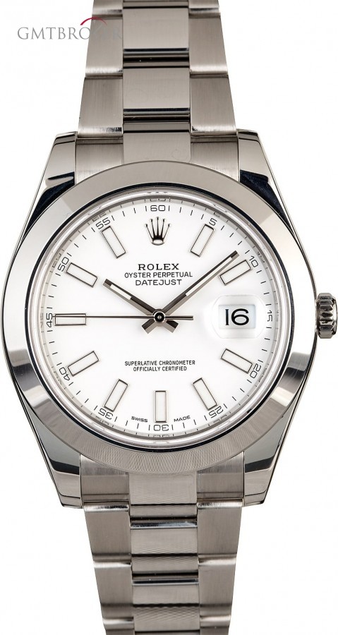 Rolex PreOwned  Datejust II Ref 116300 White Index Dial Dial 848132
