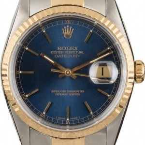 Rolex Two Tone  Datejust 16233 Blue Dial Dial 840648