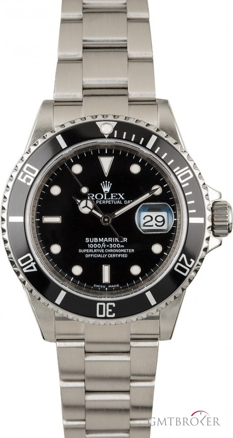 Rolex PreOwned  Submariner 16610 Serial Engraved Mens Wa Watch 845074