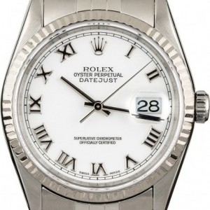 Rolex Pre-Owned  DateJust 16234 White Roman 16234 835243
