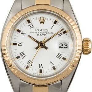 Rolex Used  Date 6917 White Roman Dial Dial 851369