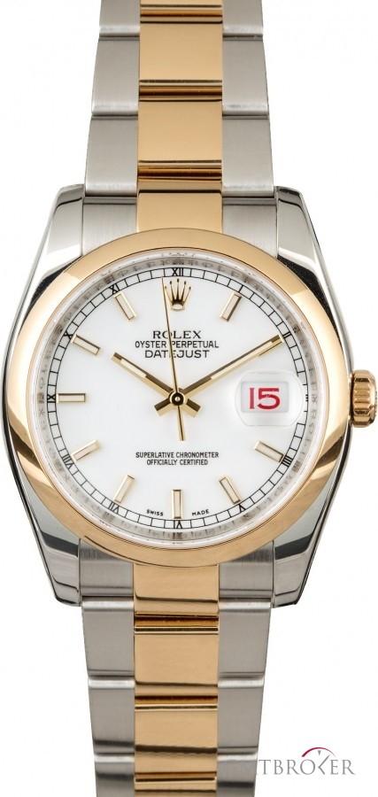 Rolex Datejust 116203 Two Tone with White Dial 116203 830564