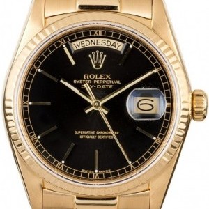 Rolex Certified  President 18038 Black Dial 18038 828446