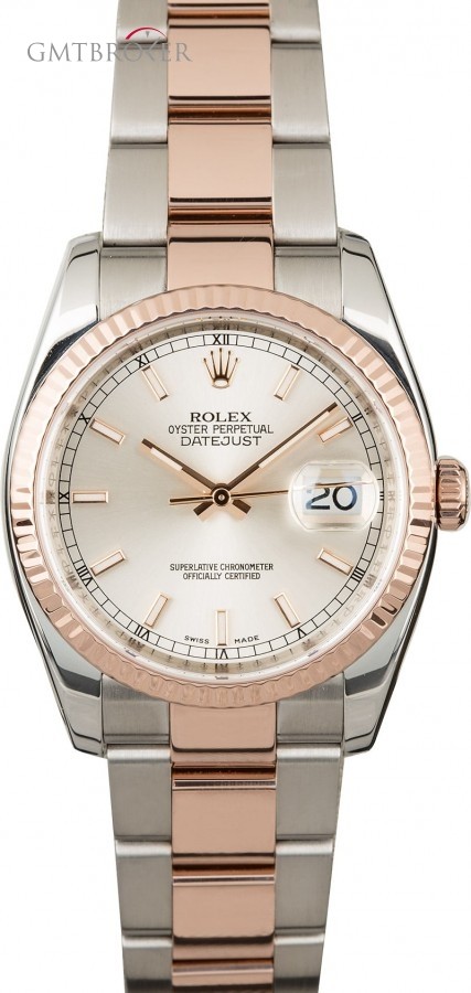 Rolex Datejust 116231 Silver Dial Two Tone Everose Everose 838816