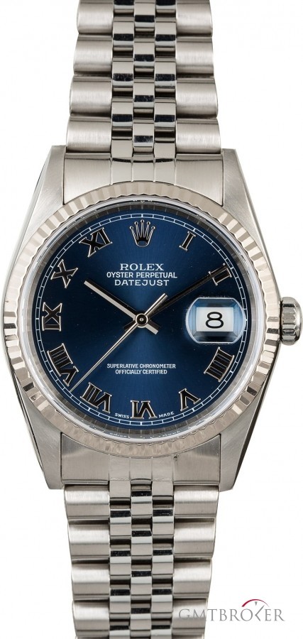 Rolex Used  Datejust 16234 Blue Roman Dial 16234 829028