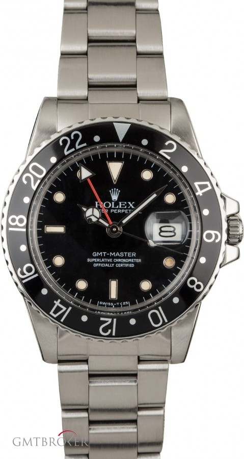 Rolex Used  GMT-Master 16750 Black Tritium Dial Dial 847967