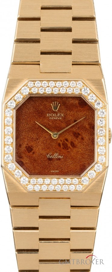 Rolex Cellini 4651 Exotic Wood Dial with Diamond Bezel 4651 838441