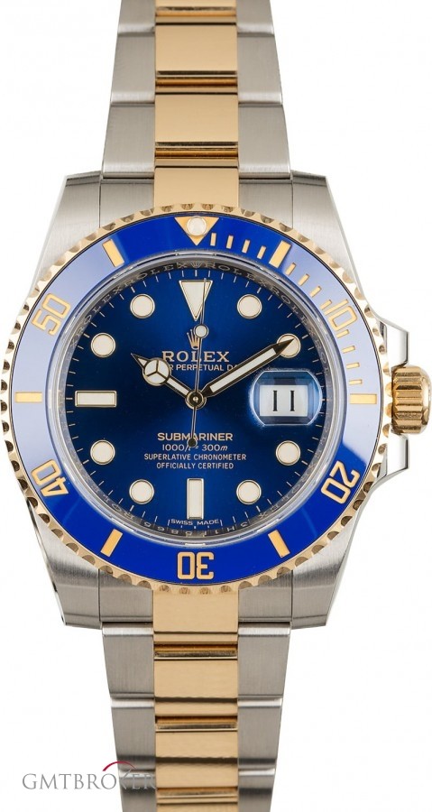 Rolex Used  Submariner 116613LB Sunburst Blue Dial Dial 851999