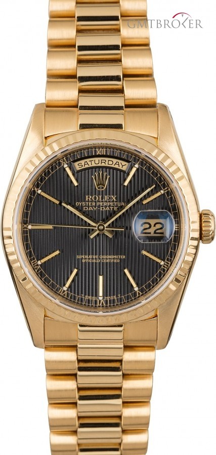 Rolex Day-Date President 18238 Black Tapestry Dial 18238 842634