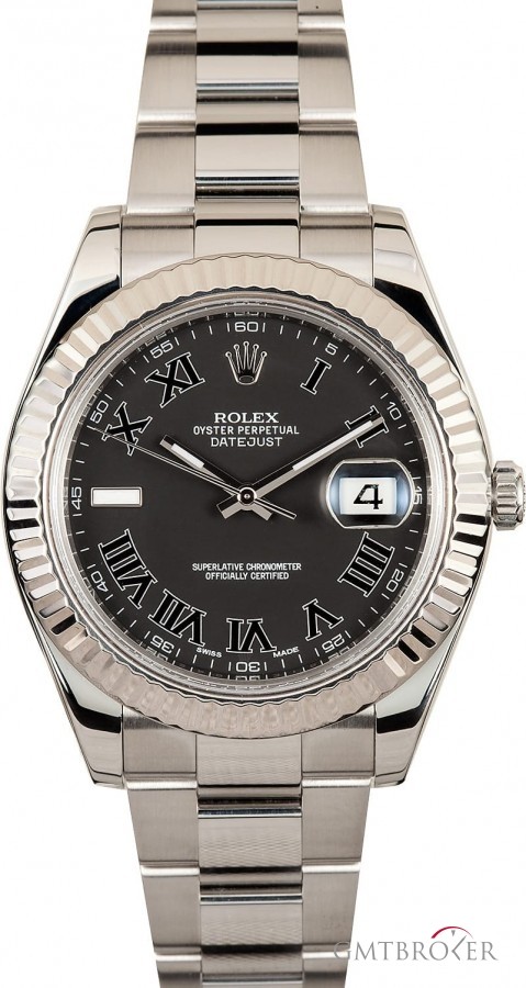 Rolex Used  Datejust II Ref 116334 Black Roman Dial 116334 850082
