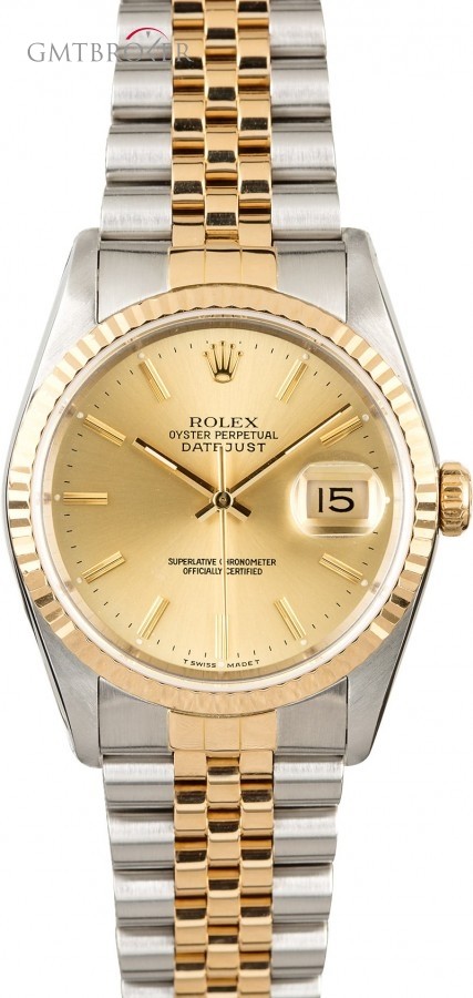 Rolex Datejust 16233 Two Tone PreOwned Watch Watch 829394